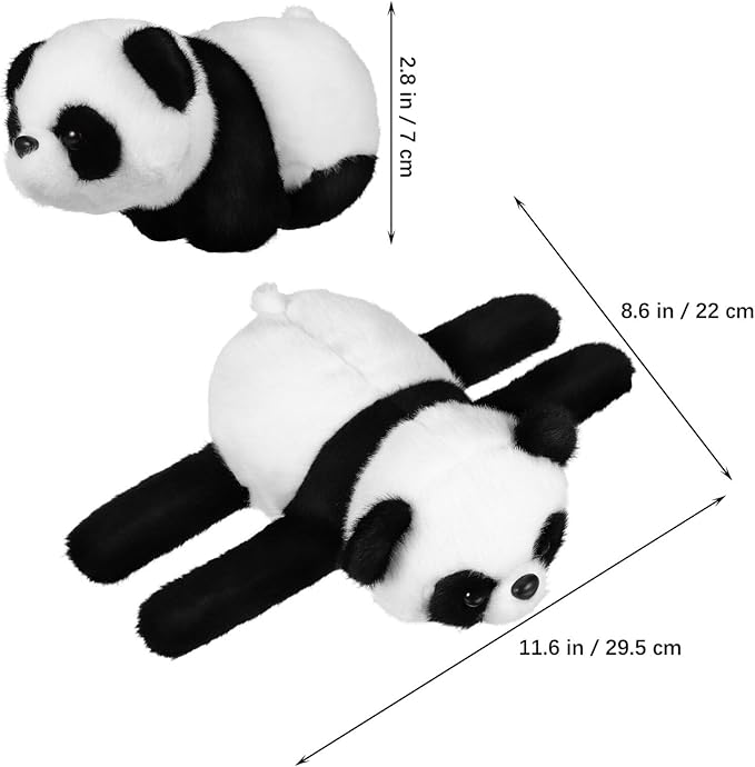 TOYANDONA Animal Slap Bracelet, 1pcs Panda Slap Bracelet Stuffed Animal Plush Slap Bracelet Hugger Panda Wristband for Kids Birthday Jungle Party Favors