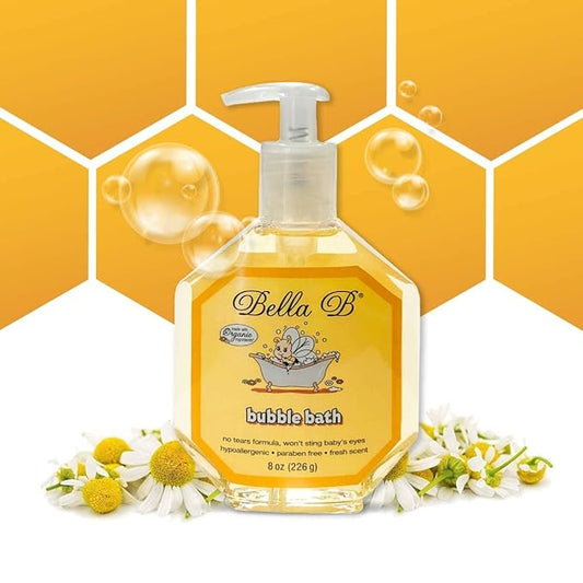 BELLA B Bubble Bath for Baby & Kids 8 oz - Organic Bubble Bath for Toddlers