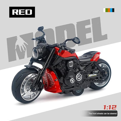 Pull Back Motorcycle Toys - Toy Motorcycle with Flashing Light 3+ Kids