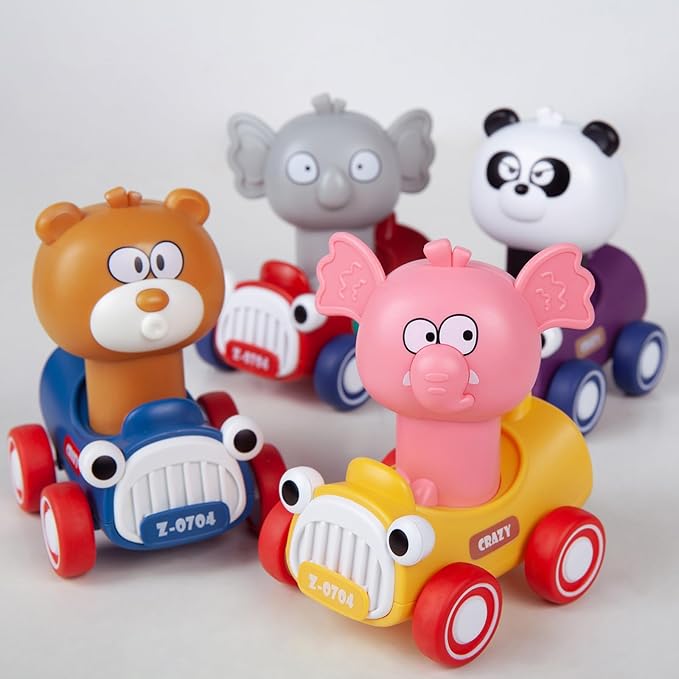 Animal Car Toy Press and Go Toy Cars for 1 2 3 Year Old,Birthday Gift for Toddlers 1-3 1 Year 12 18 4