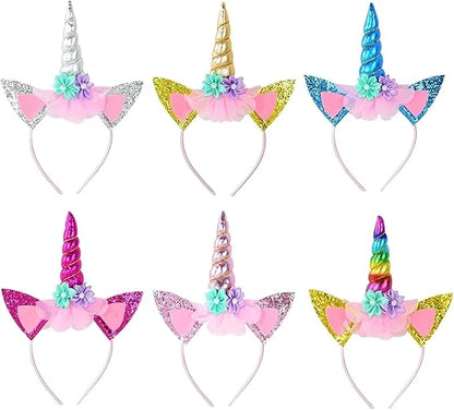 Unicorn Horn Headband Glitter Cute Unicorn Hairband Birthday Party Halloween