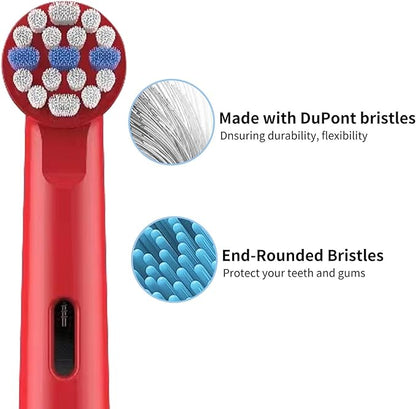 8pcs Kids Replacement Heads Compatible with Braun Oral B Kids Electric Toothbrush, Ultra Soft Bristles