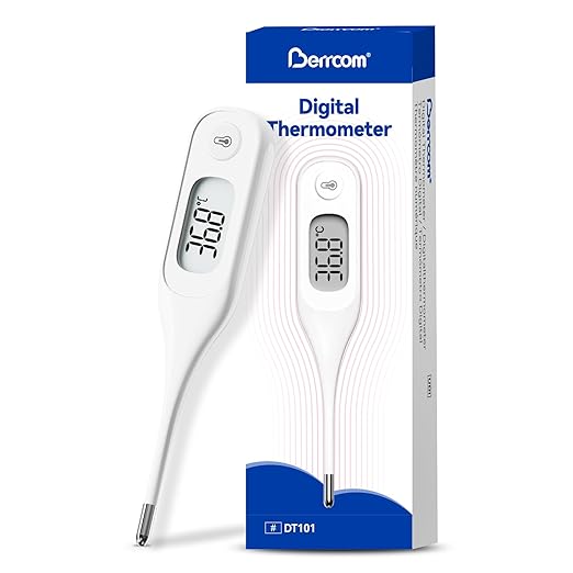Berrcom Digital Thermometer for Adults and Kids, Medical Thermometer 10 Second