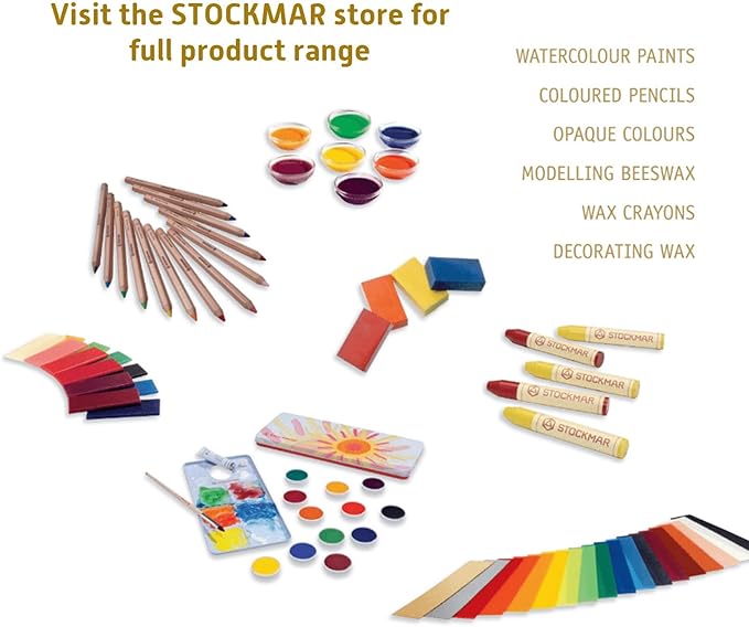 Stockmar Modelling Beeswax - 6 Color Beeswax Sheets Set - For Kids, Toddlers, and Artists looking for Waldorf Organic Art Supplies, Non Toxic Beeswax, Non Drying Beeswax Modeling Wax For Homeschoolers