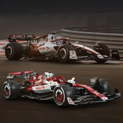 CaDA C64005w Alfa Romeo F1 Race Car C42 Building Blocks Set, 1868 PCS 1: 8 MOC Creative Building Blocks, Excellent Racer Model and Collection STEM Gift for 8+ Kids Teens and Adults
