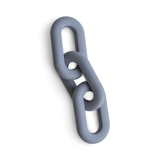 mushie Silicone Baby Links Teether Toy (Tradewinds)