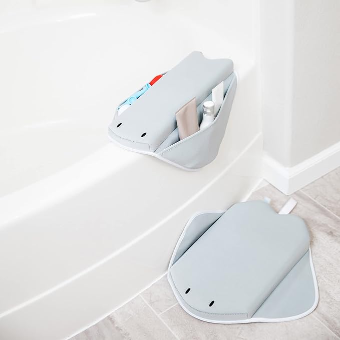 Ubbi Stingray Kneeler, Elbow Rest & Hooded Towel Bundle
