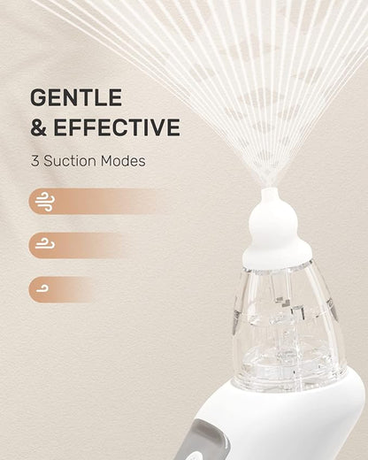 HEYVALUE Nasal Aspirator for Baby, Simple Baby Nose Sucker with Music Soothing 3 Adjustable 3 Silicone