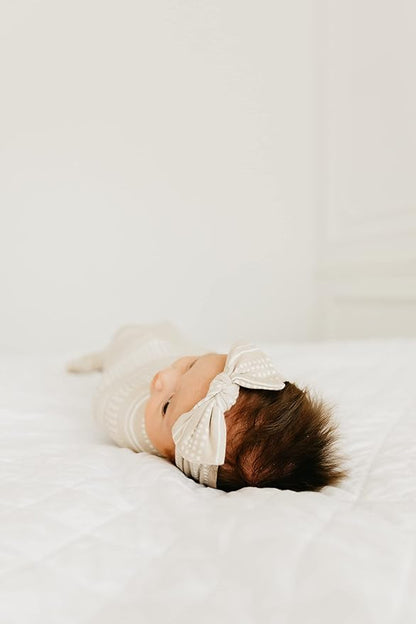 Copper Pearl Baby Bows: Stylish Headbands for Baby Girls, Premium Soft and Stretchy Baby Headbands