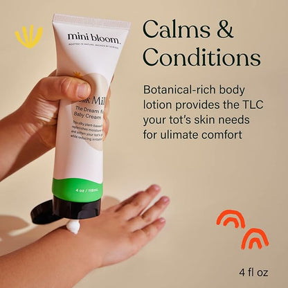 Baby Moisturizing Cream Silk Milk Organic, and Hypoallergenic with Apricot Kernel Oil 4 oz.