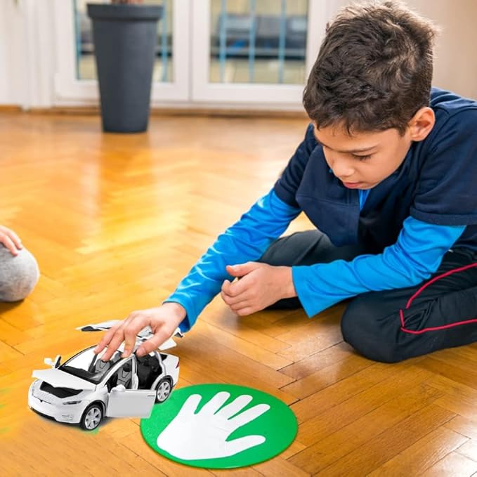 1:32 Scale Model X Alloy Car Model Diecast Toy Vehicles for Kids, Tesla car Model，Pull Back Alloy Car with Lights and Music
