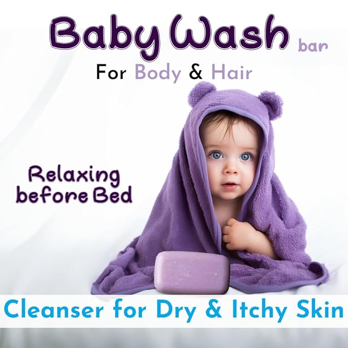 Baby Wash and Shampoo | Organic Baby Soap Bar 3 Bars