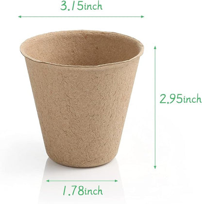 Ayfjovs Garden Paper Pot Craft Kit 15 Pack Flower Plant Spring Craft with 105 PCS Adhesive Foam Stickers and 15 PCS Paper Mache Pots, Flower Planting Growing Kit Science and Garden for Kids