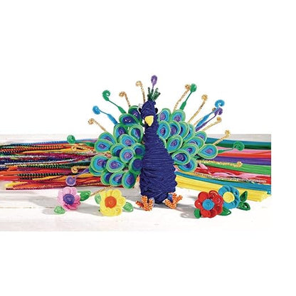 Colorations Purple Chenille Stem Pipe Cleaners, Pack of 100, Arts & Crafts, Decorating, STEM, Single Color, Activities for Kids, Crafting, Straw Cleaner, DIY