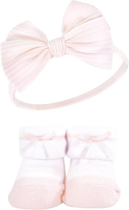Hudson Baby Girl's Headband and Socks Giftset