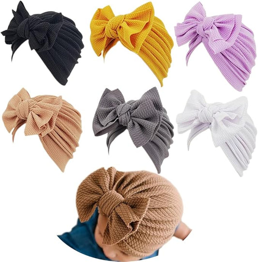XYX Baby Girl Toddlers Breathable Cotton Hat Newborn Knotted Hat