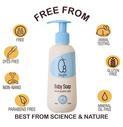 Oeight Baby Natural Soap | Bath Soap for Newborn Baby 200ml, Baby
