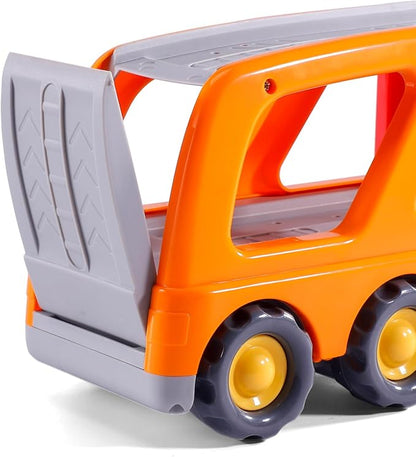 Bennol Carrier Toddler Trucks Vehicles Toys - 5 in 1 Car Toys for 1 2 3 4 5 Year Old Boys Toddlers, Cute Cartoon Kids Toy Cars Friction Power Set