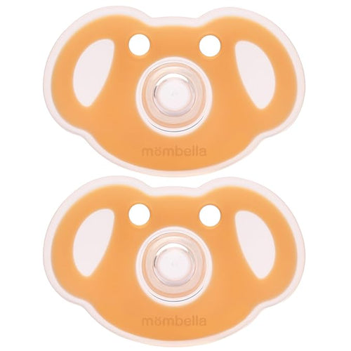 Mobella Koala Pacifiers 0-3 Months, Silicone Baby Pacifier for Breastfed Babies 2 Pack