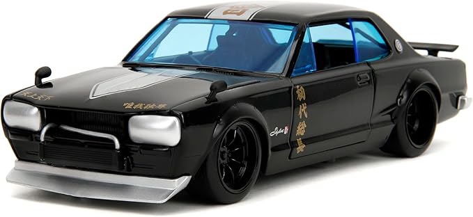 Tokyo Revengers 1:24 1971 Nissan Skyline GT-R Die-Cast Car & 2.75" Mikey Figure, Toys for Kids and Adults