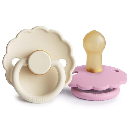 FRIGG Daisy Natural Rubber Baby Pacifier | Made in Denmark 1) 2-Pack
