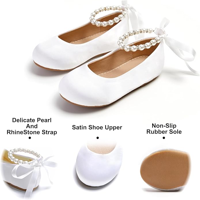 Felix & Flora Girls Toddler Little Ballet Shoes - Flower