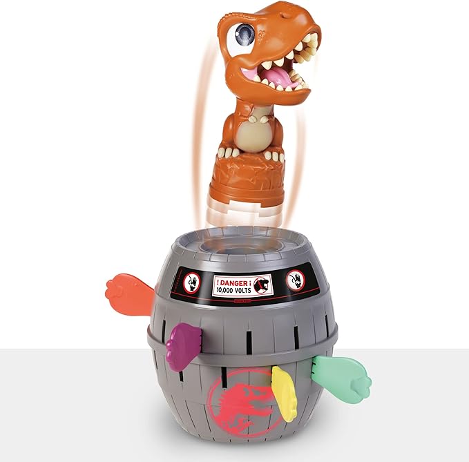 TOMY Pop Up T-Rex Kids Game - Family and Preschool Kids Games for Family Game Night - Kids Activities and Jurassic World Toys - Girls and Boys Games - 2-4 Players - Ages 4 Years and Up