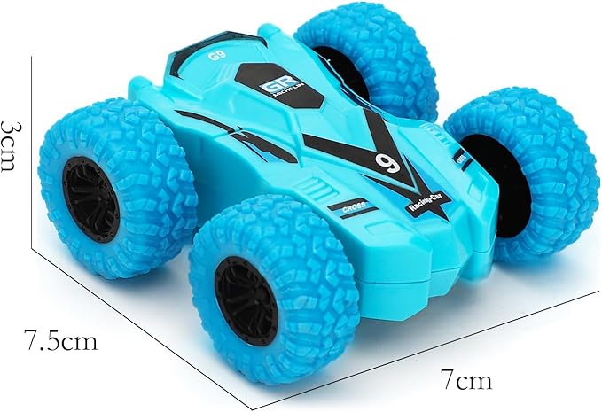 ONEST 4 Pieces Pull Back Cars Double Sided Friction Powered