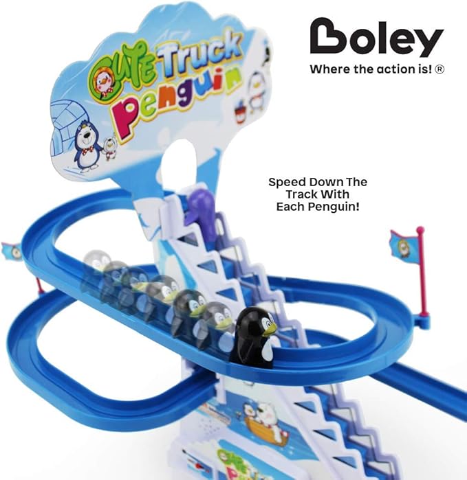 Boley Musical Penguin Roller Coaster - 11 Piece Set