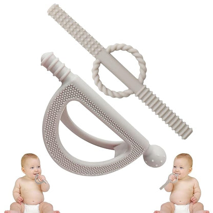 2 Pack Baby Teether Toys for Teething Relief Toys for 0-6,12 18 Months
