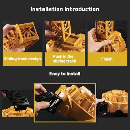 Mini Tudou RC Crane Toy,50.4 inch Tall 2.4GHz Remote Control Robotic Excavator 6,7,8,9 Boys