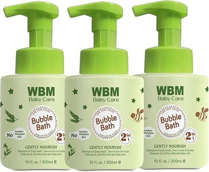 WBM Baby Shampoo and Body Wash, Baby Soap Pump Bottle For Gentle Protection 10 Fl 3)