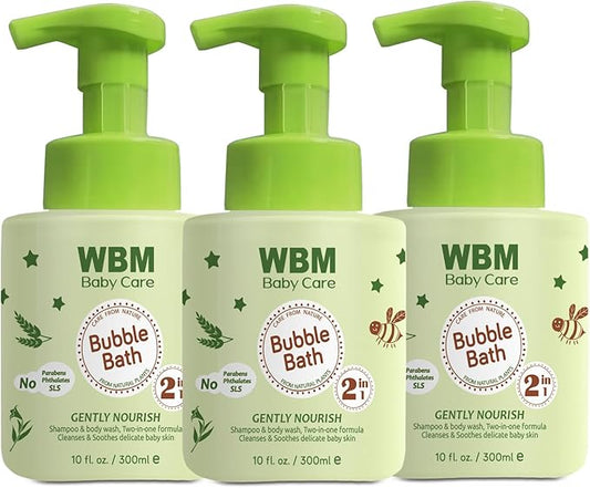 WBM Baby Shampoo and Body Wash, Baby Soap Pump Bottle For Gentle Protection 10 Fl 3)
