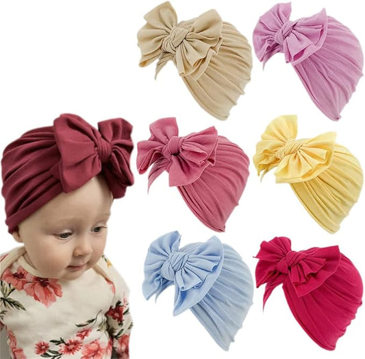 XYX Baby Girl Toddlers Breathable Cotton Hat Newborn Knotted Hat