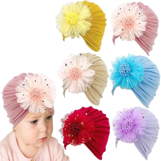 XYX Baby Girl Toddlers Breathable Cotton Hat Newborn Knotted Hat