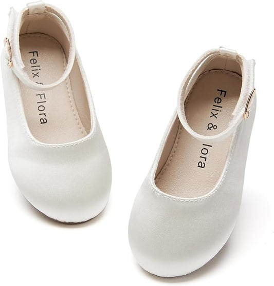 Felix & Flora Girls Toddler Little Ballet Shoes - Flower