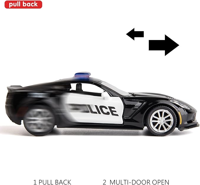 Compatible for Chevrolet Calvert C7 Police Car Model 1:36 Diecasting