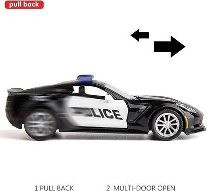 Compatible for Chevrolet Calvert C7 Police Car Model 1:36 Diecasting
