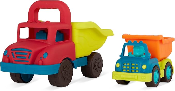 B. toys- B. play- Grab-n-Go Truck Set- 2 Dump Trucks – 1 Large Truck & 1 Small Truck 1 Year