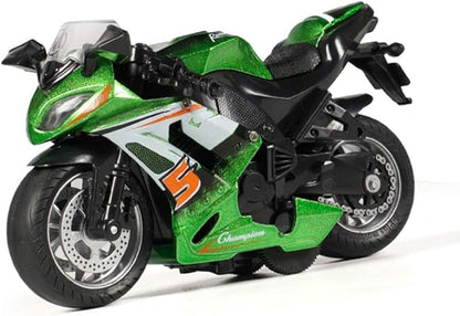 Pull Back Motorcycle Toys, Tiny Gift with Music Lighting 3 4 5 6 7 8