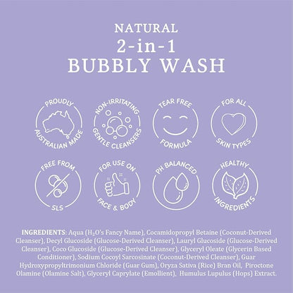 MooGoo 2-in-1 Bubbly Wash - A gentle cleansing baby bubble bath, body wash and baby shampoo