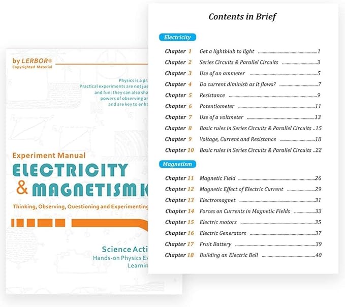 Teenii STEM Electricity & Magnetism Kit - Electromagnetism Experiments for Kids Age 8-16