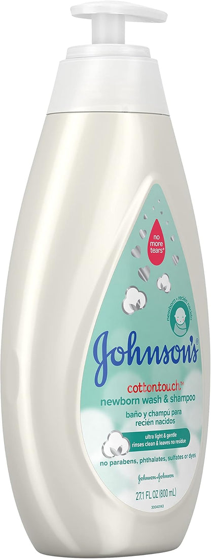 Johnson's Baby CottonTouch Newborn Baby Wash & Shampoo with No 27.1 Fl 2)