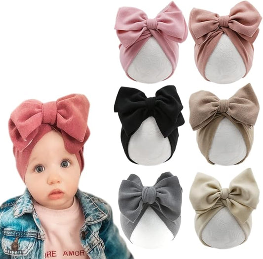 XYX Baby Girl Toddlers Breathable Cotton Hat Newborn Knotted Hat