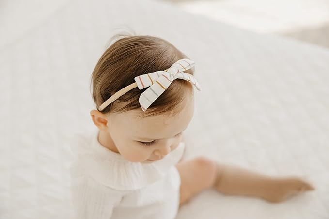 Copper Pearl Baby Bows: Stylish Headbands for Baby Girls, Premium Soft and Stretchy Baby Headbands