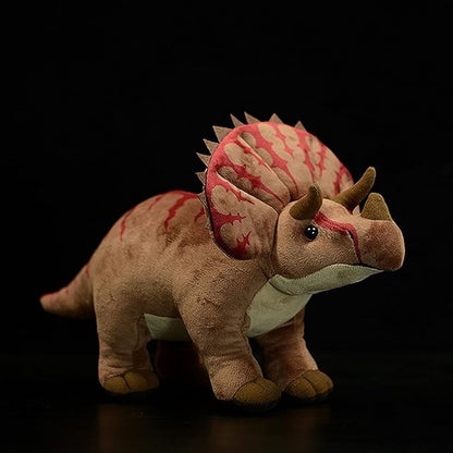 ZHONGXIN MADE Simulation Triceratops Dinosaur Stuffed Animal - 15 inch Simulation Dinosaur Plush Toy, Lovely Triceratops Dinosaur Stuffed Animal Toy as Gifts for Your Kids