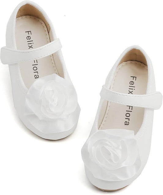 Felix & Flora Girls Toddler Little Ballet Shoes - Flower