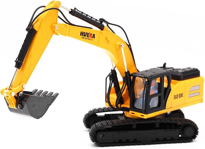 Gemini&Genius Excavator Toy, Construction Vehicle Digger Toy 1/35 Scale Die-cast