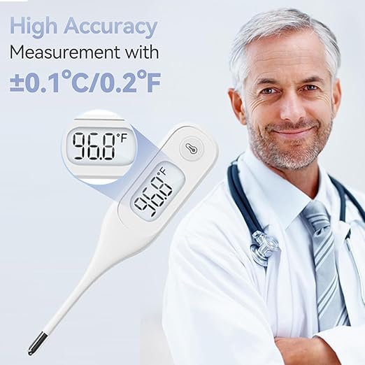 Berrcom Digital Thermometer for Adults and Kids, Medical Thermometer 10 Second