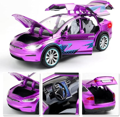 1:24 Scale Model X Alloy Car Model Diecast Toy Vehicles for Kids, Car Model Toy，Pull Back Alloy Car with Lights and Music Girls.(1:24 Model
